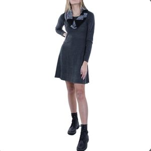 NWT BCX Gray Sweater Dress with Scarf Size XL